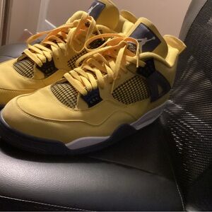 Air Jordan Yellow and Black Sneakers